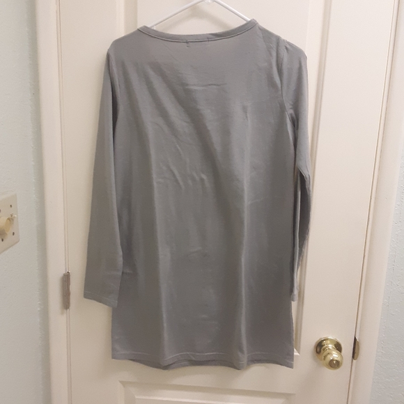 Gray korean printed shirt dress, size medium - Picture 4 of 4